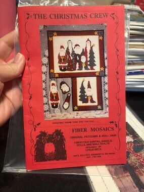 Fiber Mosaics The Christmas Crew Original Pattern Set By Leslie Beck Holiday